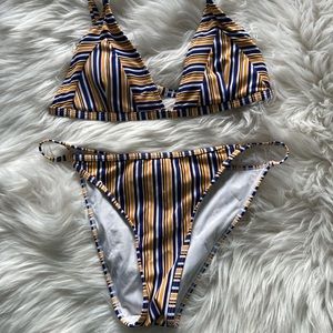 CupShe striped bikini size Medium